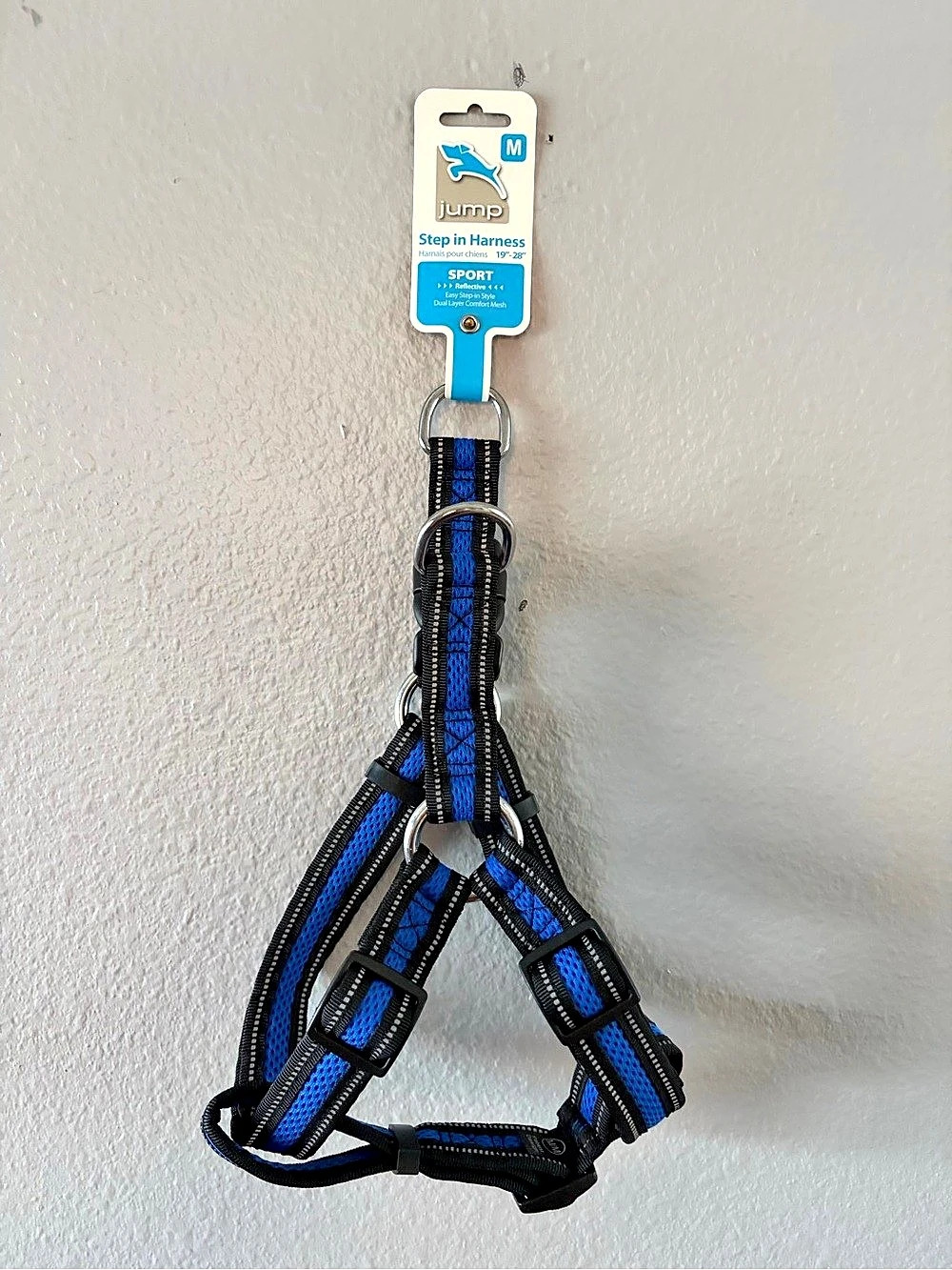 Jump Strep In Harness Dog Medium Black & Blue